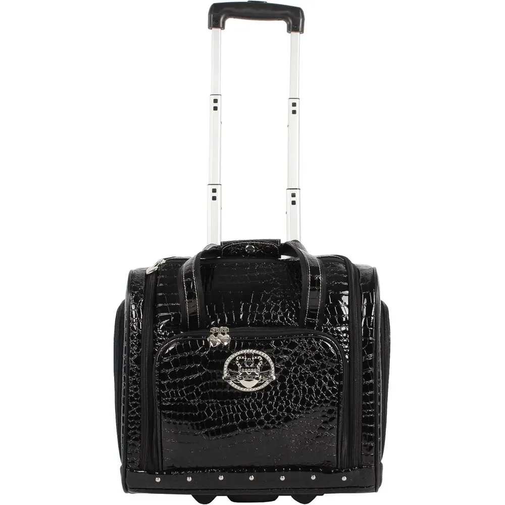 

Легкий чемодан для ручной клади 15 дюймов с отсеком для хранения под сиденьем и 2-колесными вращающимися колесами (черный)