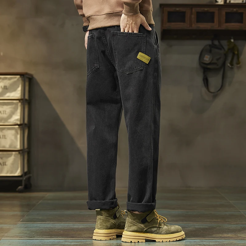 

Black Jeans Men Harem Pants Loose Fit Denim Trousers Baggy Pants Mens Desinger Clothing Oversized 42 Cowboys 2025 New Kpop
