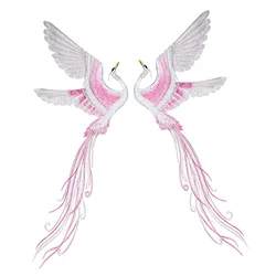 Refined Phoenix embroidery Iron-on sticker Chinese style Garment Fabric patch T-shirt Bedcloths pillow Curtain home cloth decor