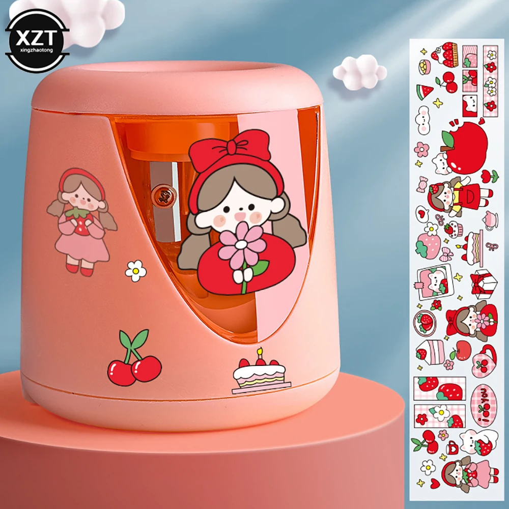 Creative Electric Automatic Pencil Sharpener with Battery Student Pencil Sharpener Multi-functional Electric Pencil Sharpener