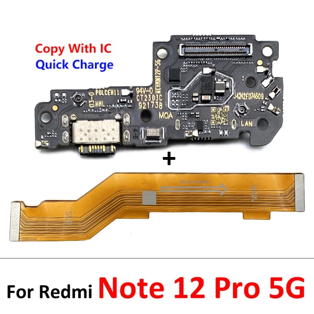 New USB Charger Charging Board Dock Port Connector Main Flex Cable For Xiaomi Redmi Note 10 10s 11 11s 12 12s 13 Pro Plus 4G 5G