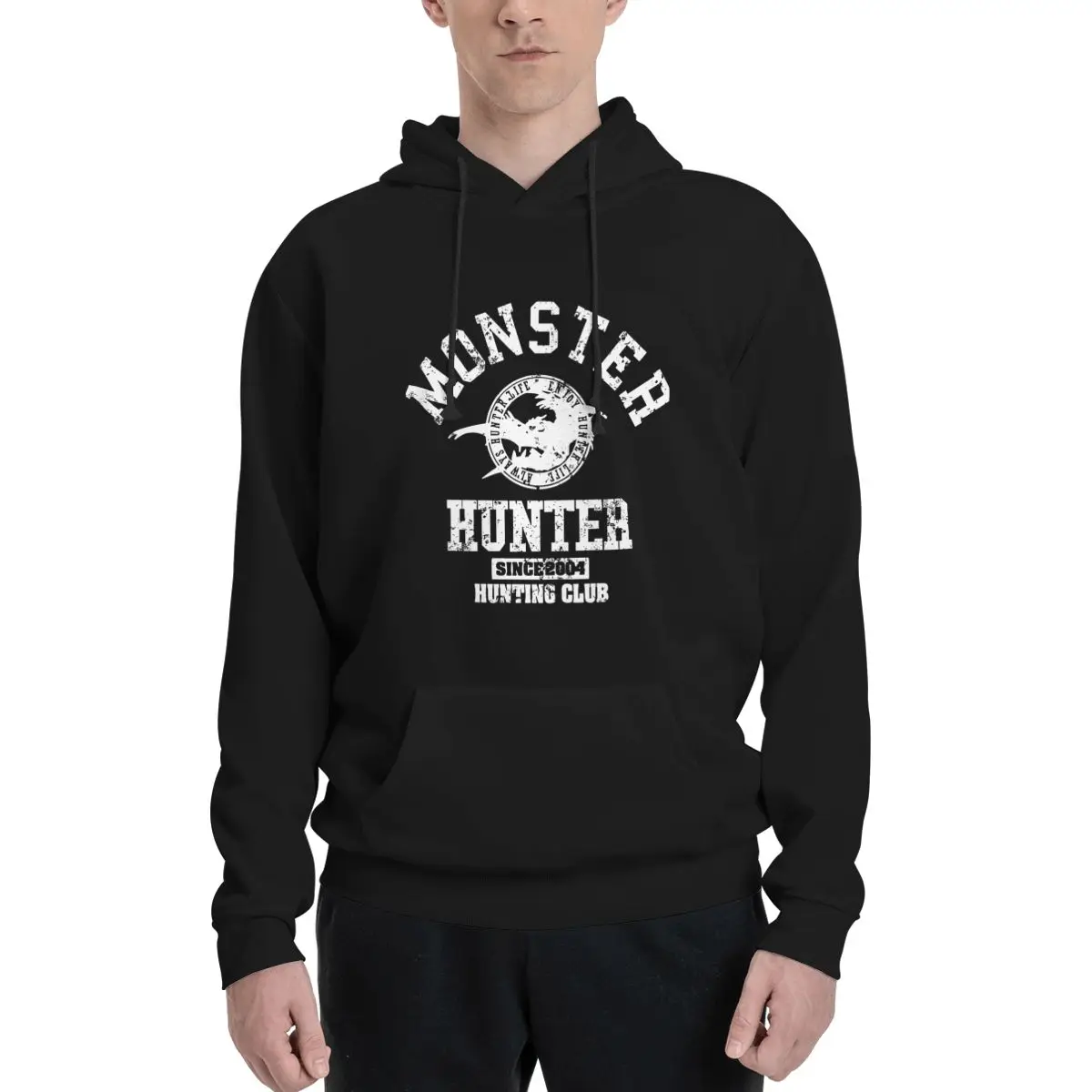 Monsters Hunters Casual Hoodies Hunting Club Hip Hop Classic Hooded Shirt Winter Long Sleeve Loose Oversize Pullover Hoodie