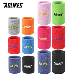 AOLIKES 1PC Sweat absorption wristbands Wrist Guards Gym Sports Bodybuilding Fitness Running Basketball Wrist Bracers Breathable