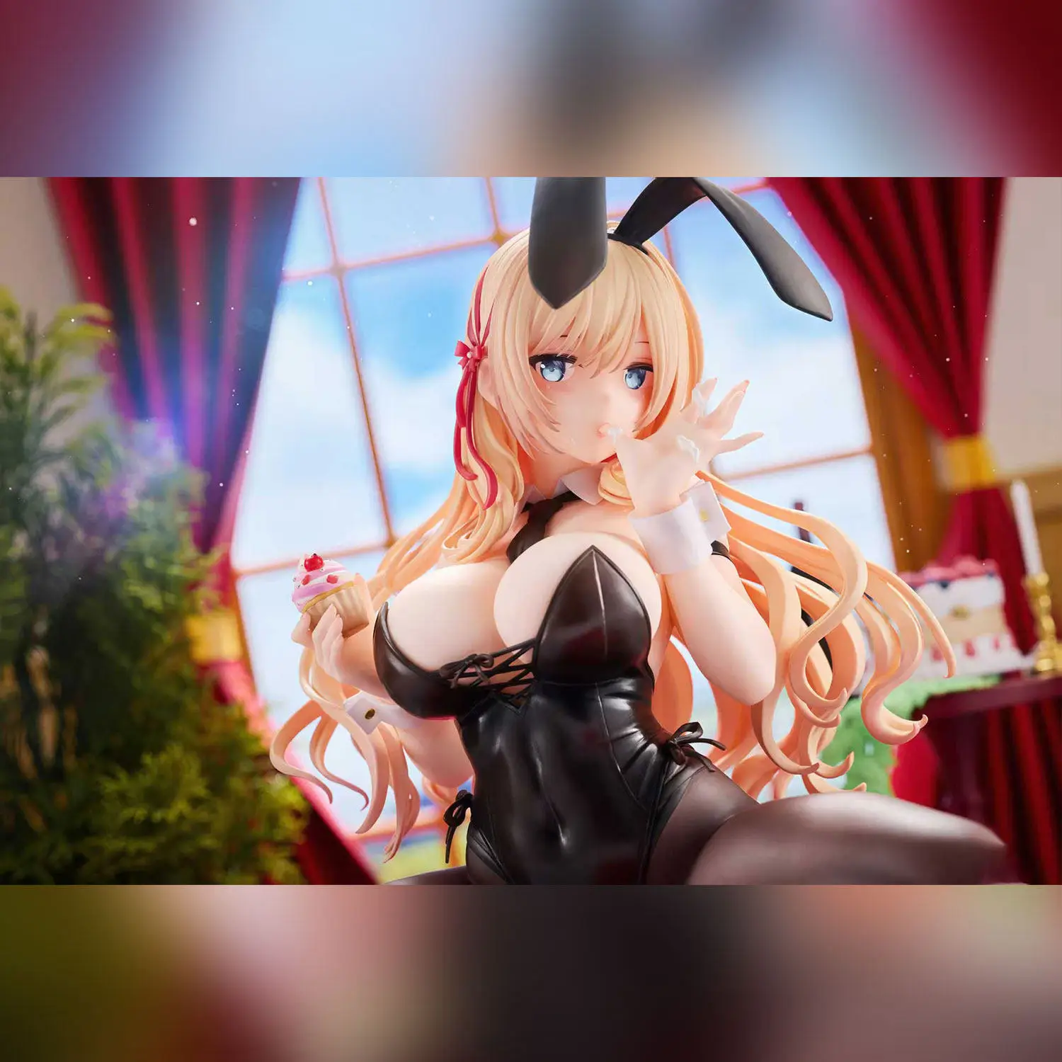 

In Stock 18cm Cream Miss Bunny Girl Static Figurines 1/6 Pvc Pretty Girl Desktop Bookshelf Decoration Collect Gifts For Adults