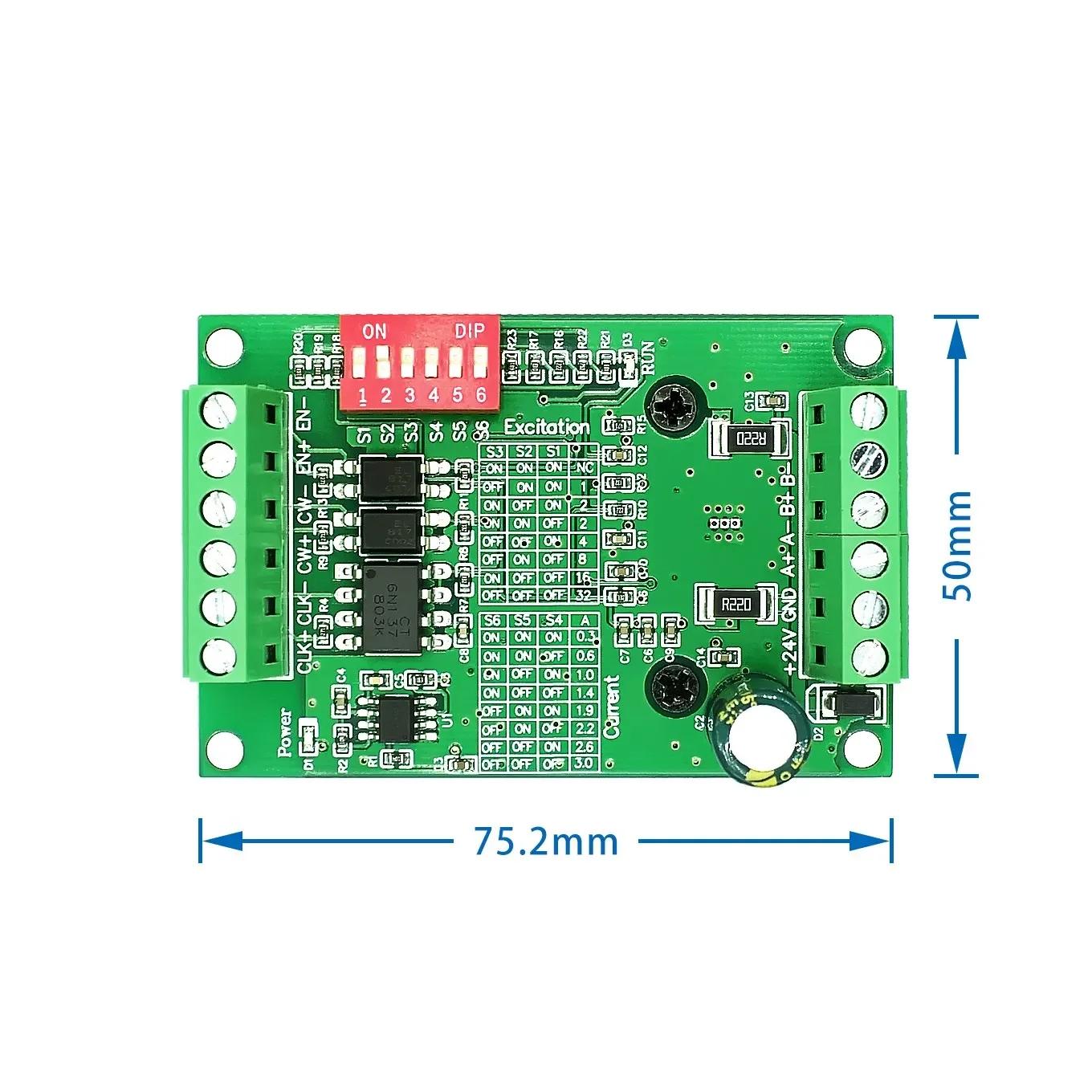 TB6560 3.5A Stepper Motor Driver Controller Board 10V-35V CNC Rounter Control Low Voltage Over Heat Current Protection