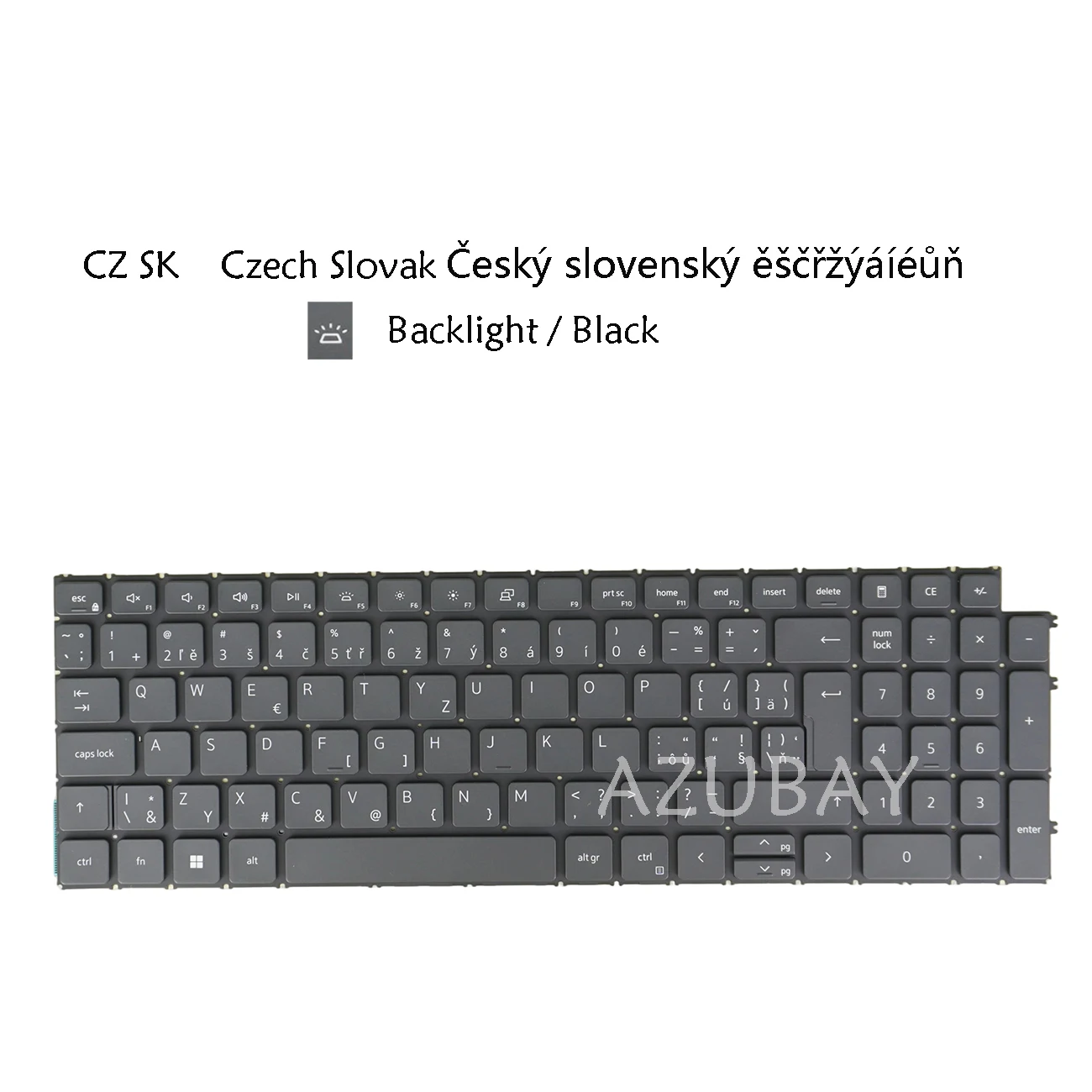 Backlit Keyboard for Dell Vostro 15 3510 3515 3520 3525 5510 5515, 16 5620 5625 7620, 7510 3530 3535 5630 5635 Czech Slvoak