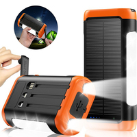 Hand Crank Solar Power Bank 66800mAh Portable External Battery 22.5W Fast Charger Powerbank for iPhone 17 Samsung Xiaomi Huawei