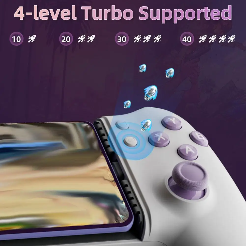 Mobile Game Handle Dual Hall Mechanical Buttons With Back Button Type C Direct Connection Stretch Game Handl Phone Control