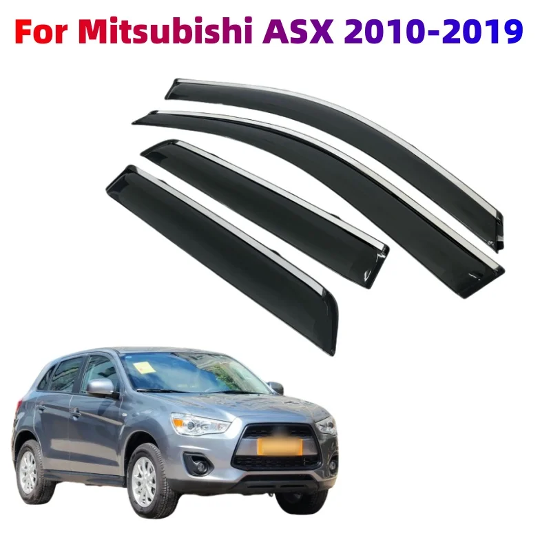 

For Mitsubishi ASX 2010-2019 Car Window Visors Rain Guard Deflector Weathershield Moulding Awning Shelter Cars Accessories