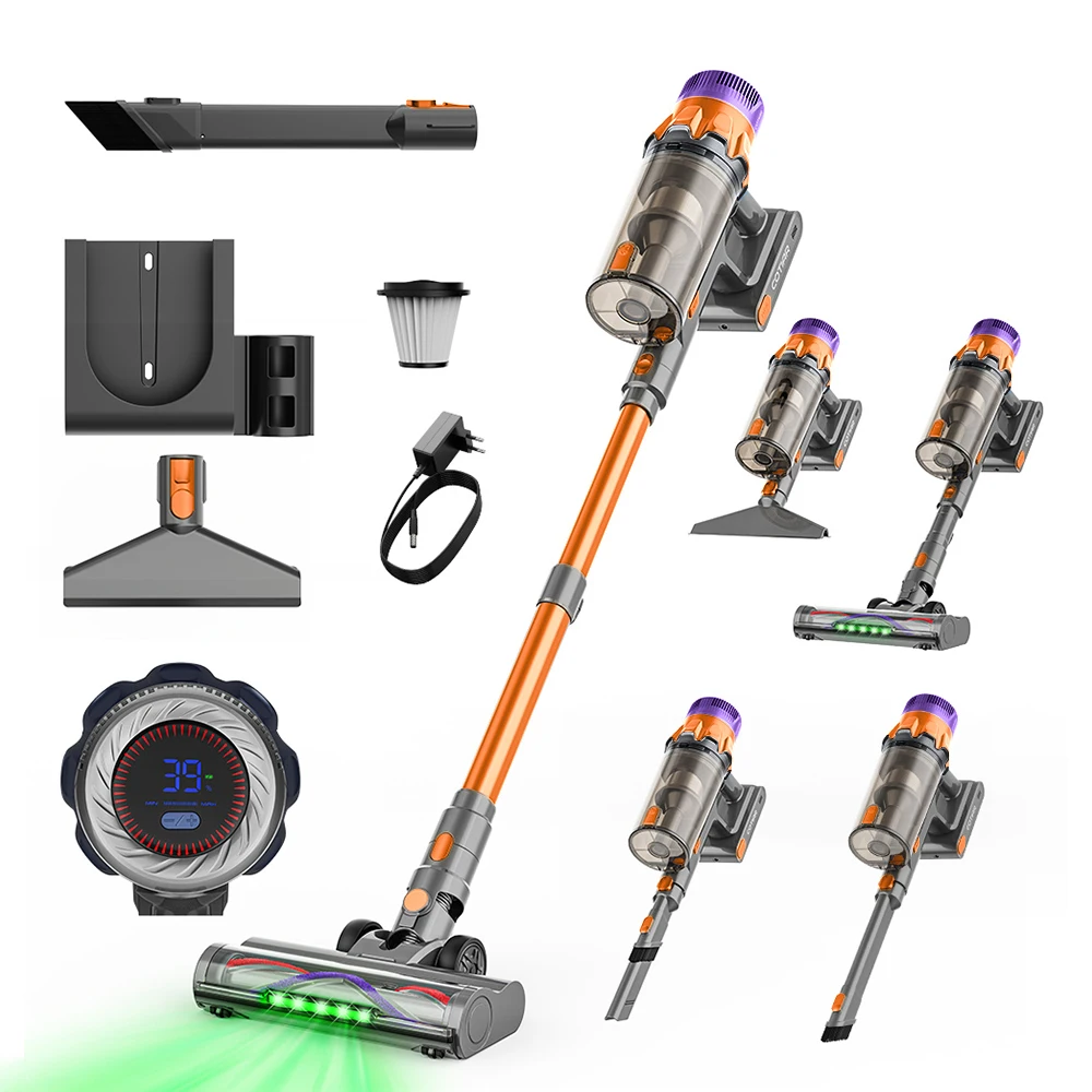 Cotiar 650 W 60 kPa Verticale Stofzuiger Handheld Huishoudapparaat Draadloze Stofzuiger 70 Minuten Looptijd Multifunctionele S25