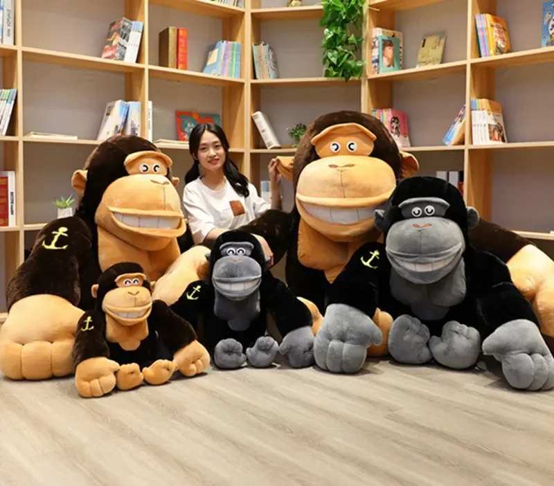 43cm Lifelike Animal Gorilla Black King Kong Plush Toy Simulation animals Monkey Doll soft sofa car pillow room decor kids gift