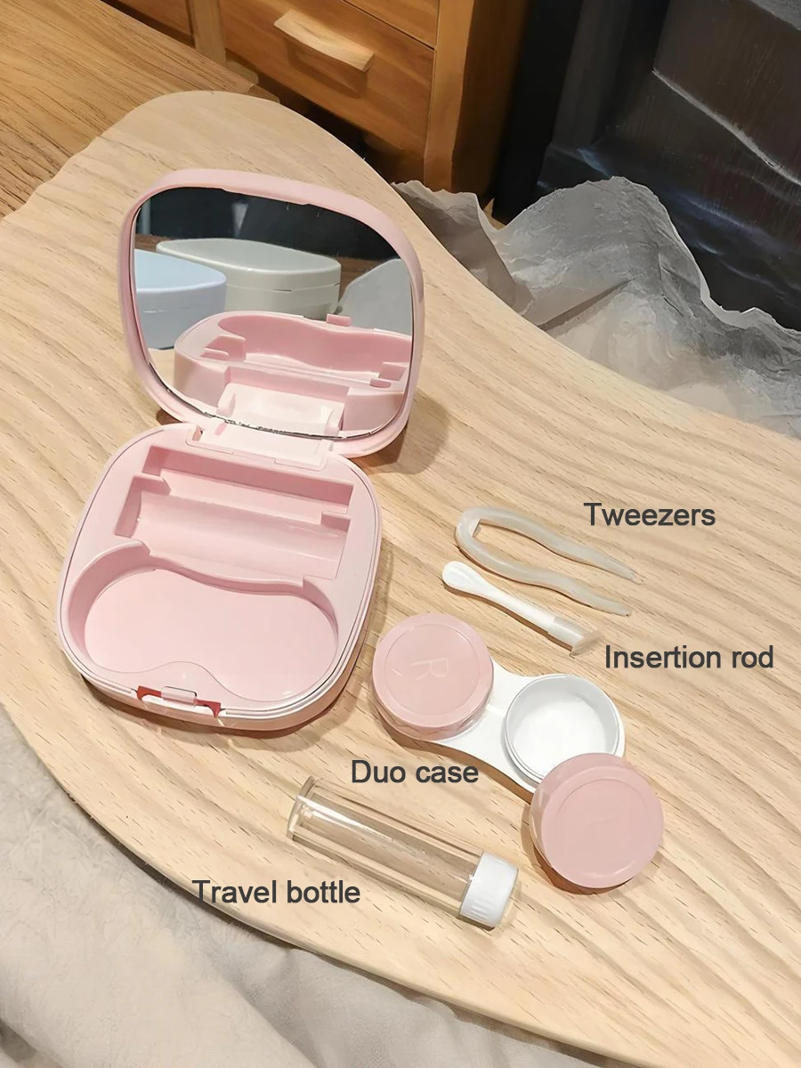  Portable Korean Macaron Contact Lens Case Leak Proof Mini Storage Box Cute Colored Contacts Accessories for Women Girls