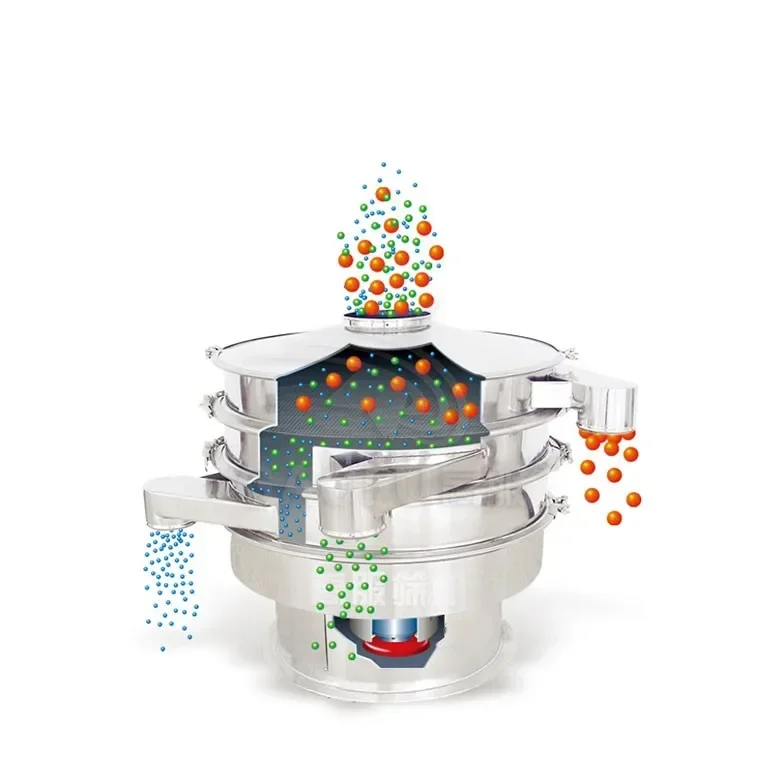 High Quality Stainless Steel Sieving Machine Rotary Vibrating Screen For Hemp Resin Flower Separation Electric Powder Sifter