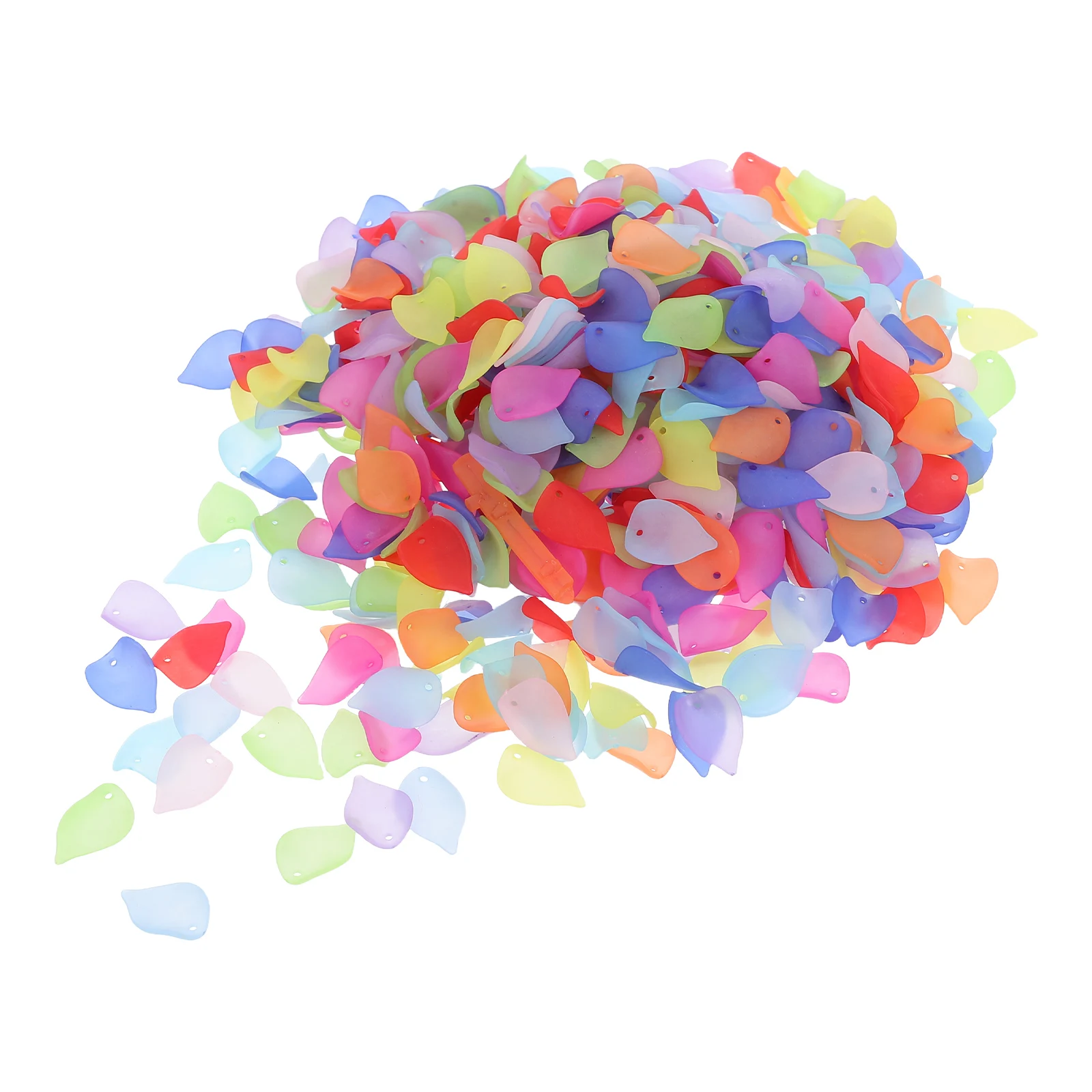 

560 Pcs Plastic Petals Hairpin Accessories Kit Bright Colors Durable Material Large Holes Diy Jewelry Bead Making Craft Supplies