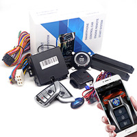 Kirbin Car Alarm With Autostart Push Auto Start Stop Keyless Entry System Smart Key Remote Start Kit Automotive Accessories
