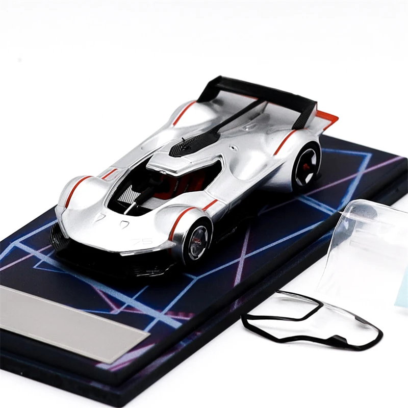 

LeManFang LMF 1:64 VGT Red / Silver Die-Cast Car Model Miniature Gifts