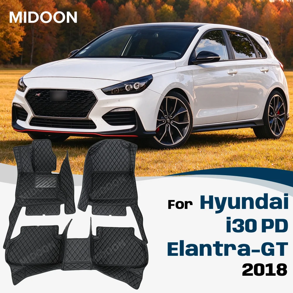 For Hyundai i30 PD / Elantra‑GT 2018 Custom Car Floor Mats Auto Carpet Cover Interior Details Accessories Protective Pad