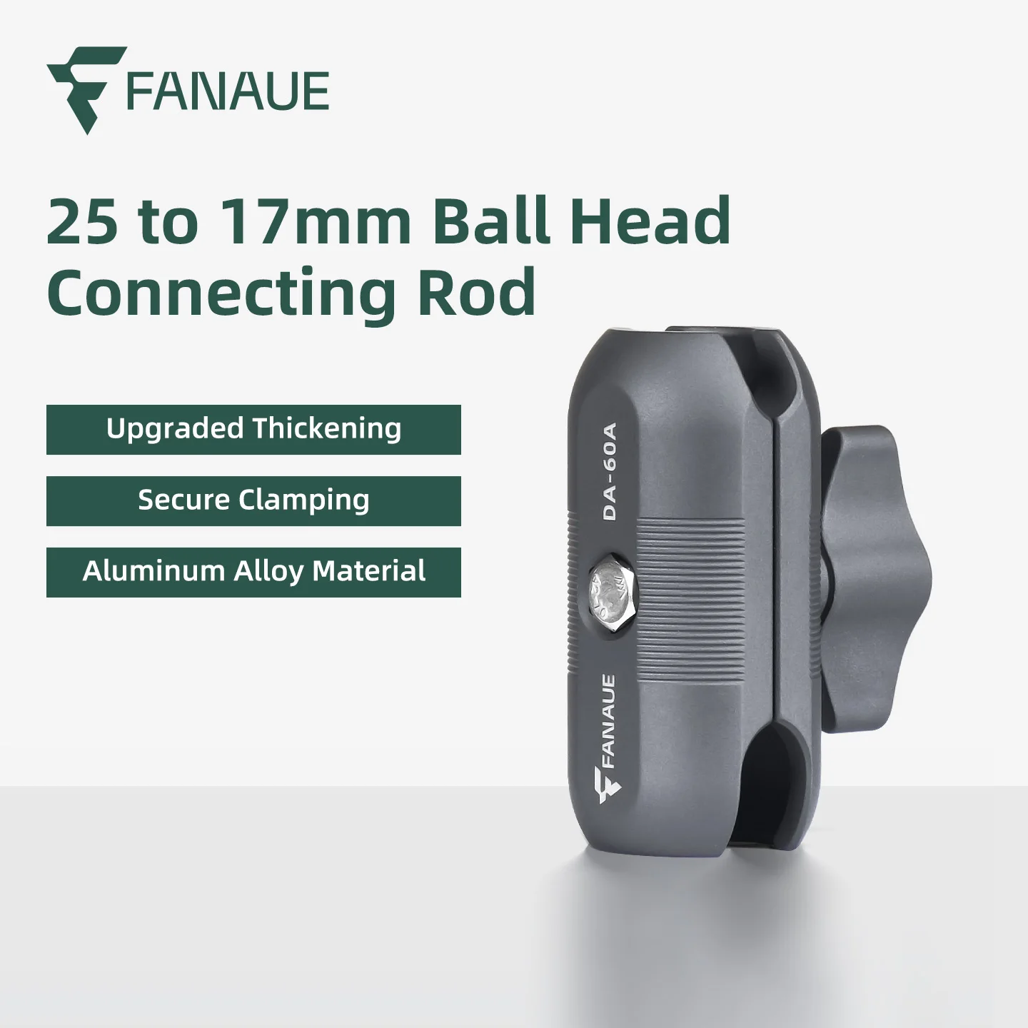 FANAUE Motorcycle Phone Holder 17 to 25mm Ball Head Connecting Rod Aluminum Alloy Camera Expansion Accessories