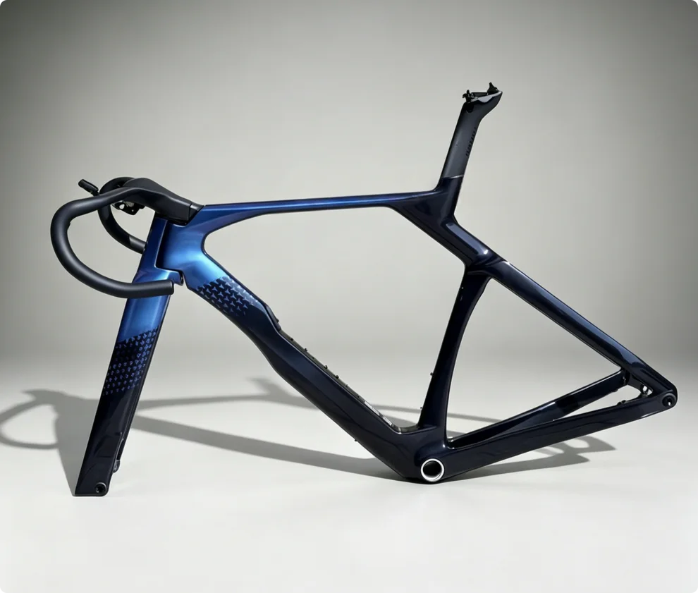 The latest Y1RS Carbon Road Frameset Disc Brake many colors Y1RS Bike Frame with handlebar Compatible Di2