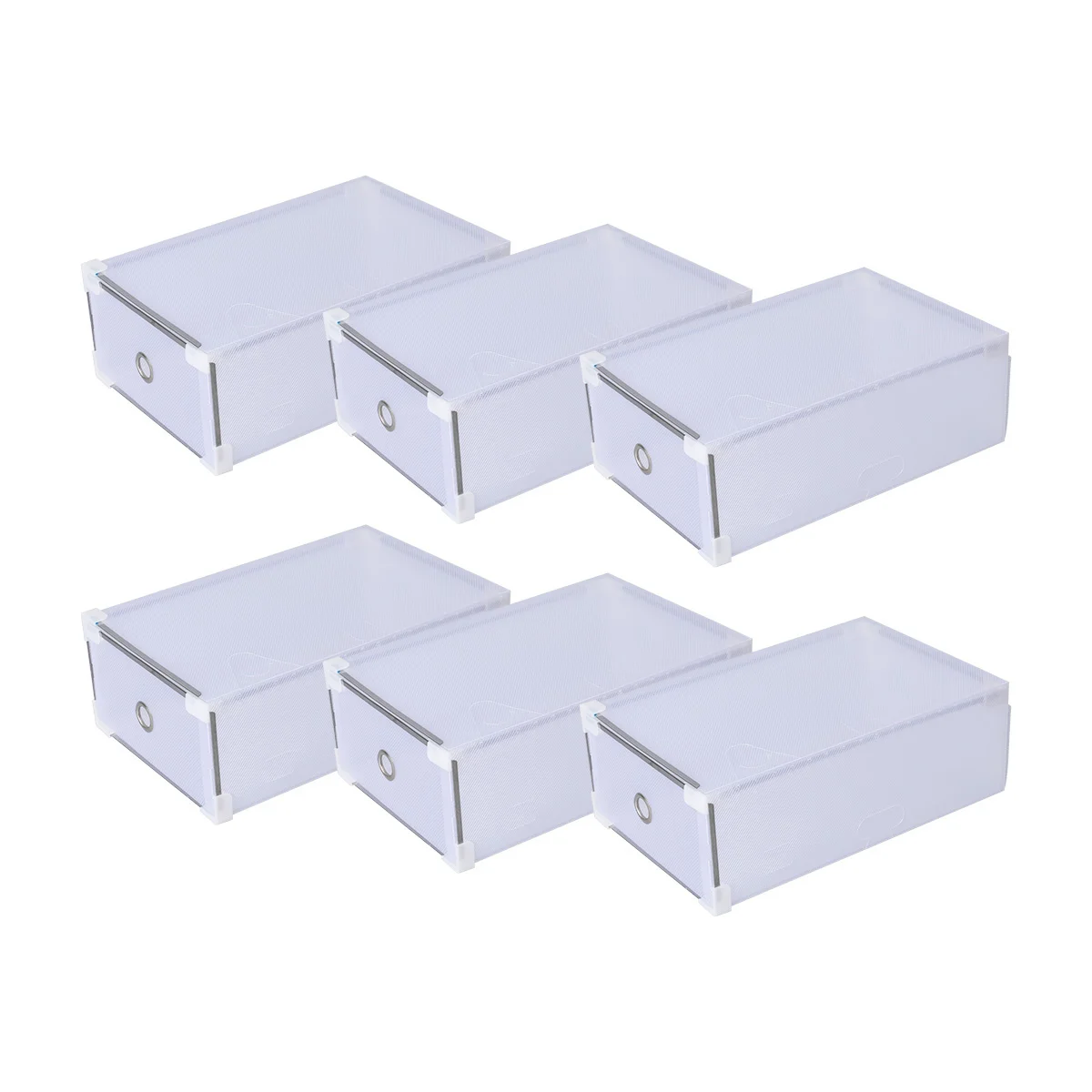 

10Pcs Shoe Storage Box Stackable Pull Out Drawer Organizer Clear Plastic Dust Proof Container for Women Shoes Belts Scarves