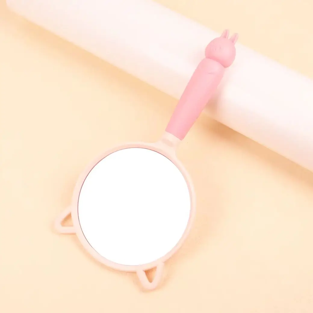 

Cute cartoon bunny handheld makeup mirror, salon makeup mirror, compact makeup mirror Special for real hair wigs ﻿
