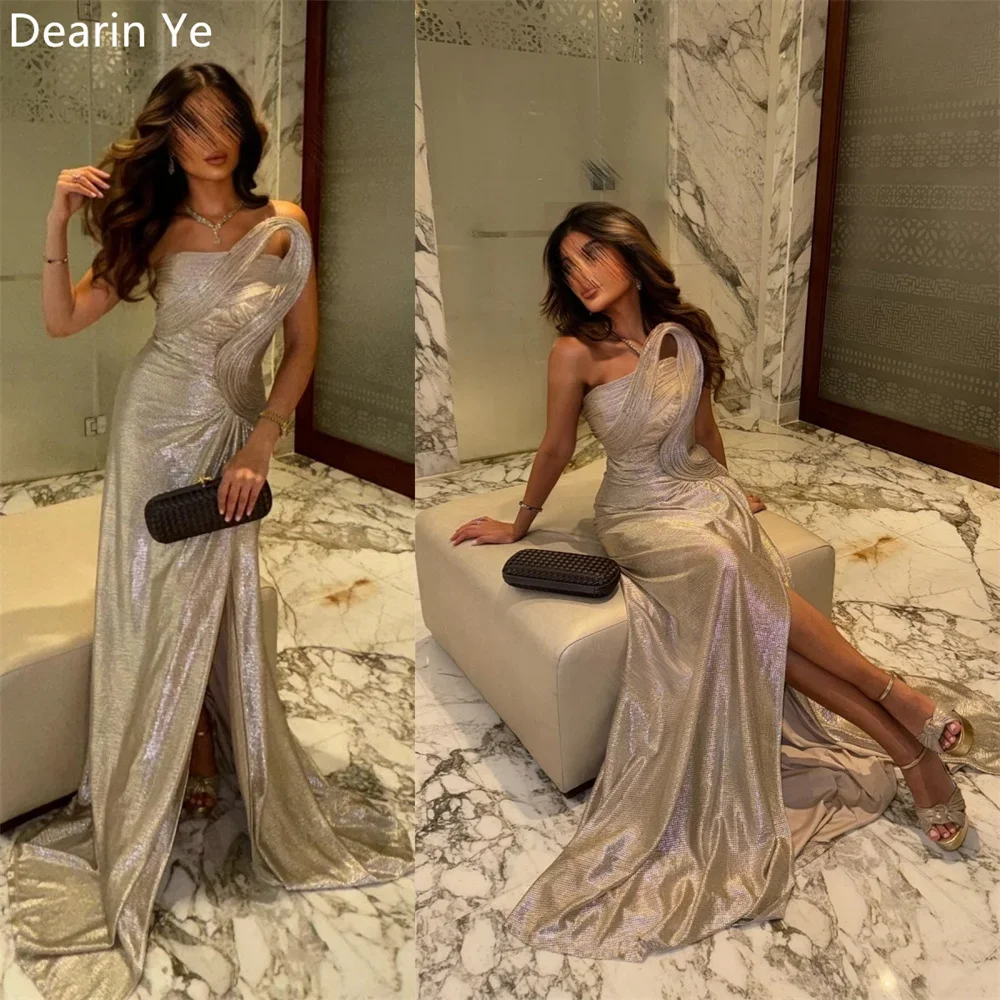 Customized Prom Dress Evening Dearin Strapless A-line Floor Length Skirts Fold Sleeveless Bespoke Occasion Dresses Formal Gown