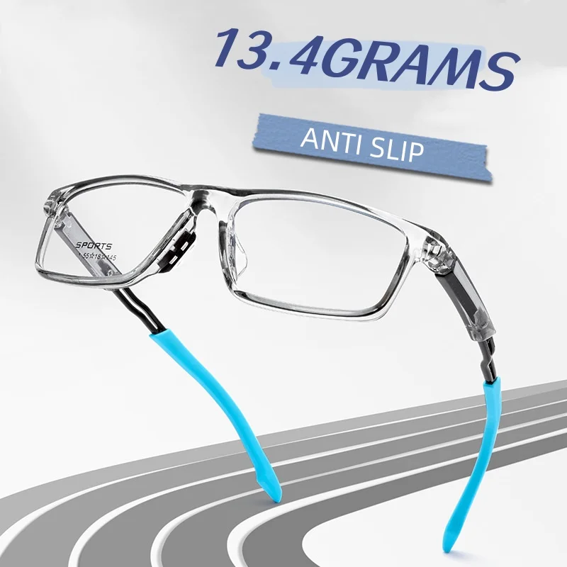 Sports Super Light Student Optical Frame Prescription Eyeglasses Sporting Full Rim Spectacle Silicon Temple