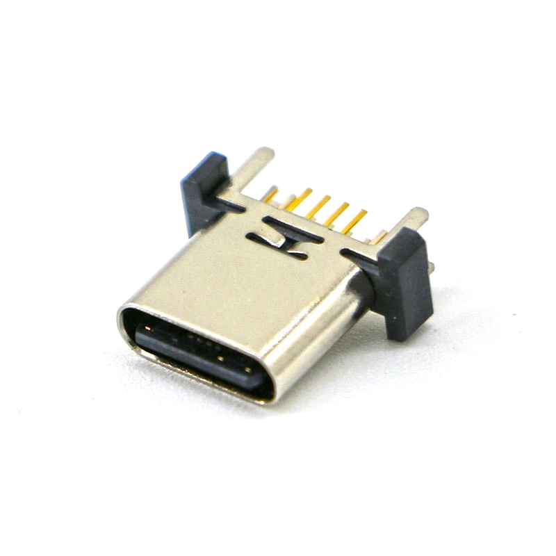 2pcs 16pin Vertical Female TYPE C USB Connector DIP 180degree 16P four-legged plug pcb flex board Typc C USB jack