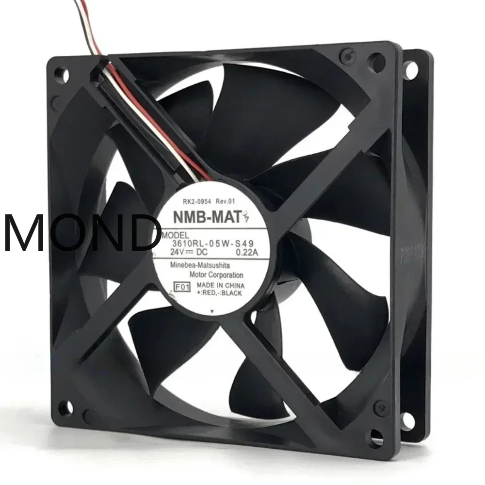 3610RL-05W-S40 3610RL-05W-S49/S50 Ventilador de servidor para NMB NMB-MAT Ventilador de resfriamento inversor de alto fluxo de ar 24V 0,22A 0,33A 9cm 2 3 fios