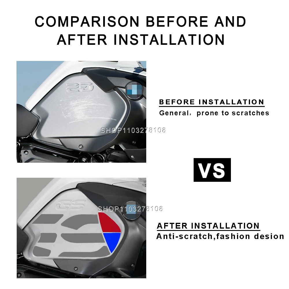 Motorcycle accessories New 3D Epoxy Resin Sticker Protection tank pad Kit Decal For BMW R 1200 GS ADV 2014 - 2018 - Image 4