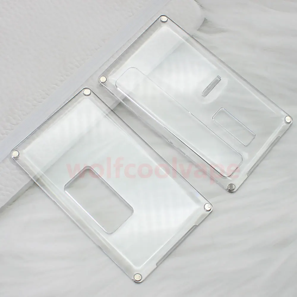 แผ่นแผงประตูสี่เหลี่ยมด้านหน้า + ด้านหลังสำหรับกล่อง sxk bb/billet MOD โปร่งแสงสีเหลือง POM PCTG (2ชิ้น)