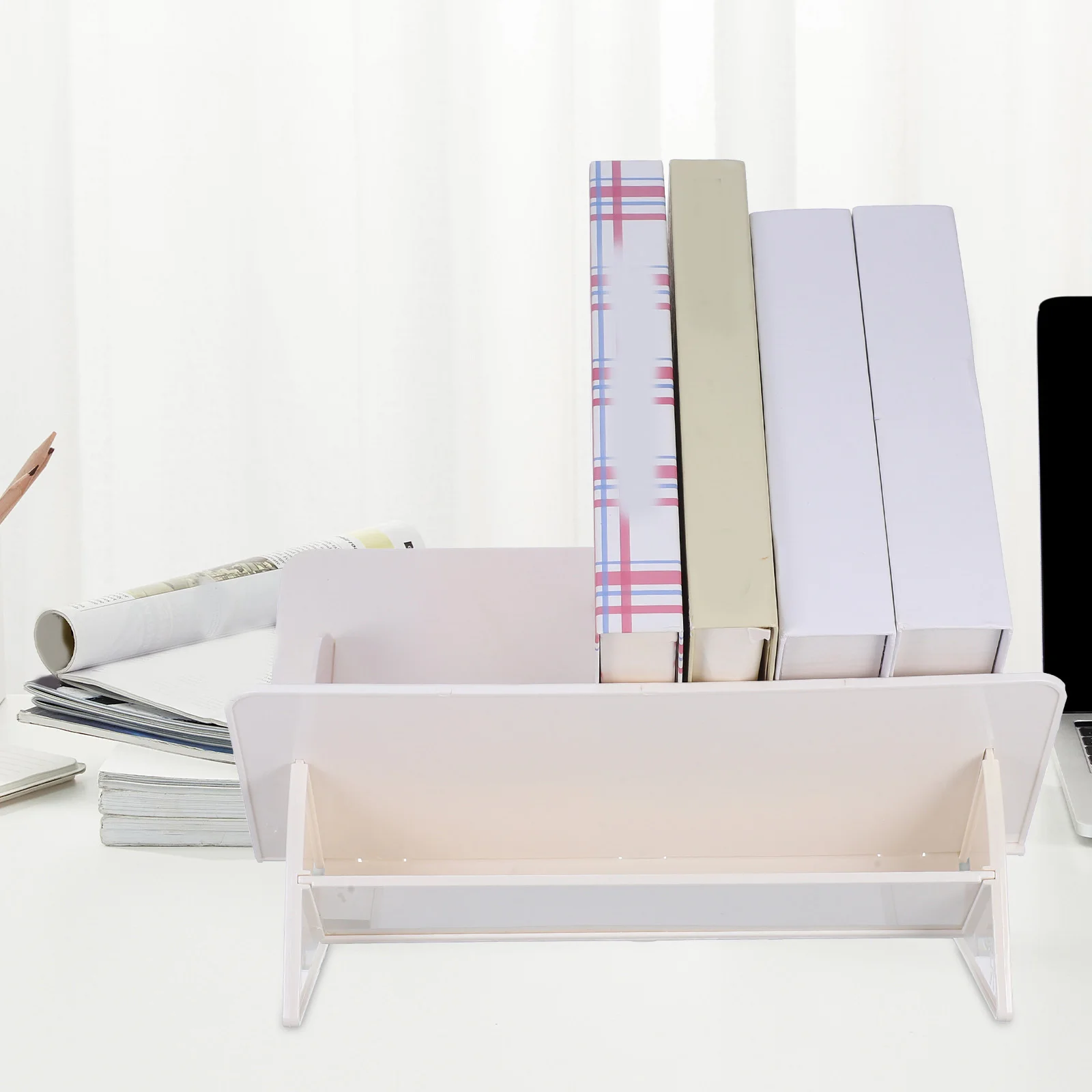 Book Storage Rack Multifunctional Tabletop Organizer For Desk Stationery Files Display Shelf Sundries Storage Rack