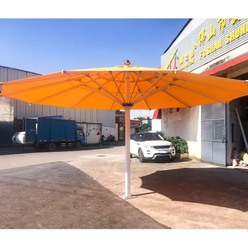 UMBRELLA SUPPLIER OEM ODM Customize 4m-9m Big Printed Foldable Parasol Umbrella Electric Remote Control Retractable