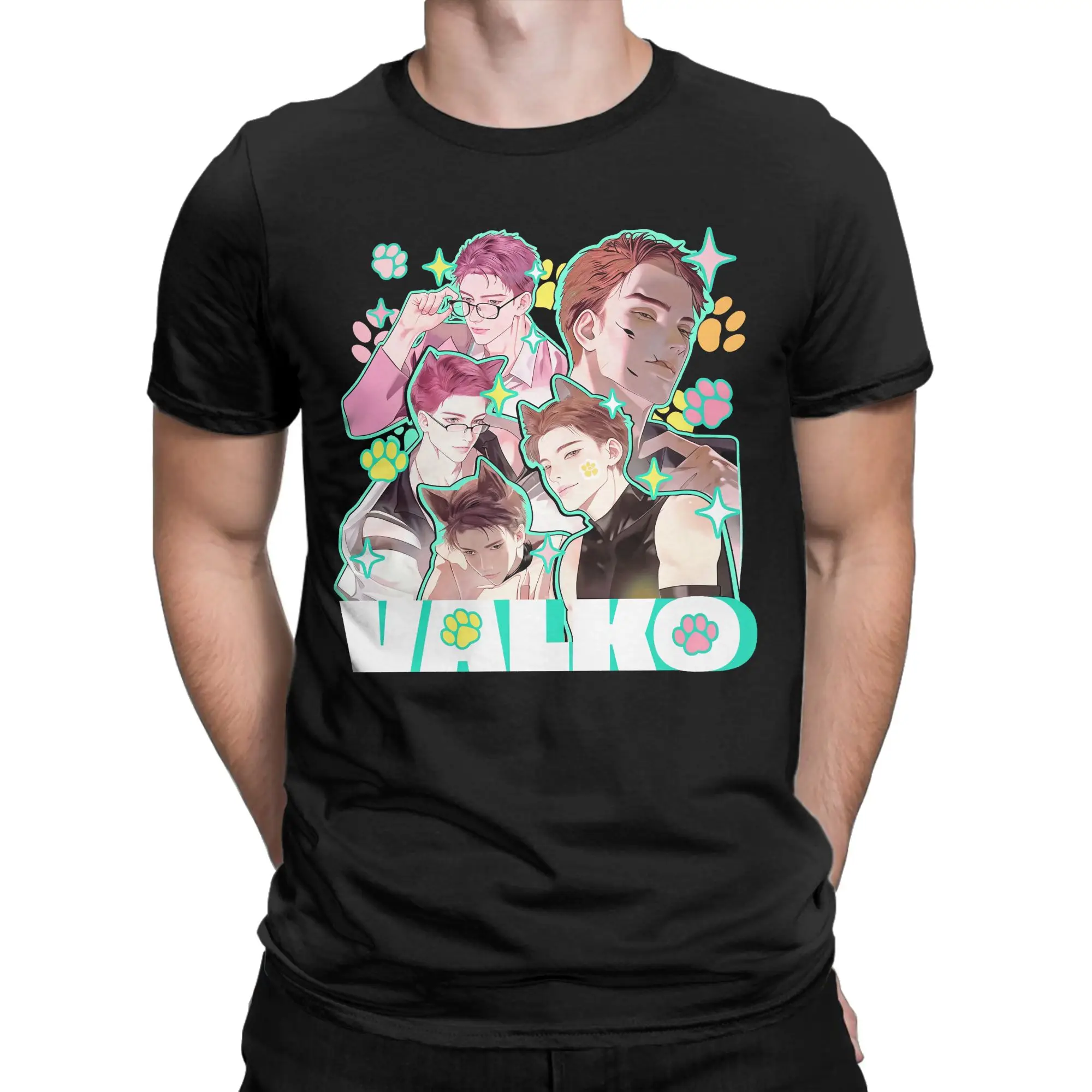 Colorful Valko Squad Pure Cotton T Shirt For Men's Summer Love And Deepspace  Street Style T-Shirts Plus Size Wholesale Clothing