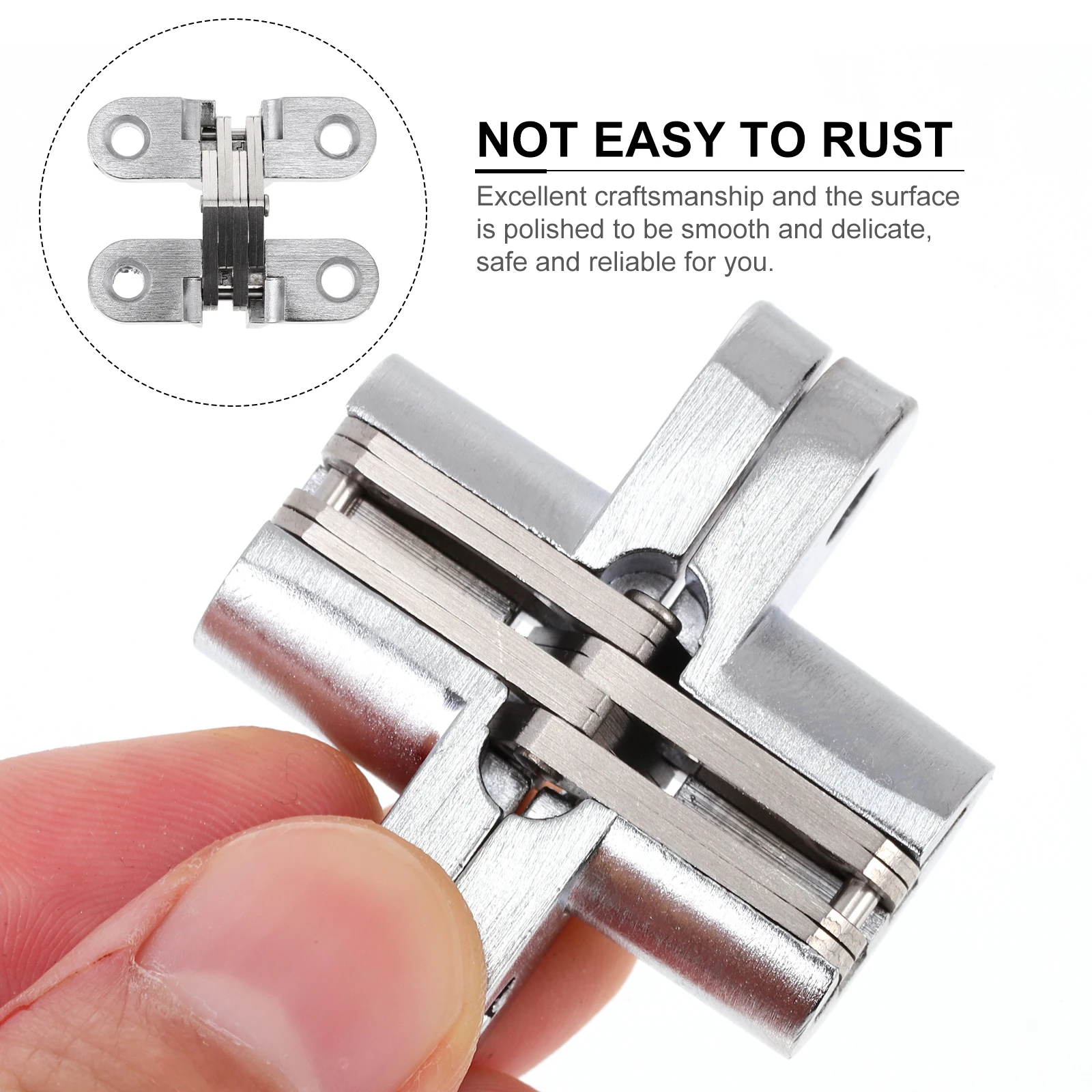 

Self Closing Door Hinge Stainless Steel Adjustable Auto Close Cabinet Door Hinge Durable Rust Resistant Hidden