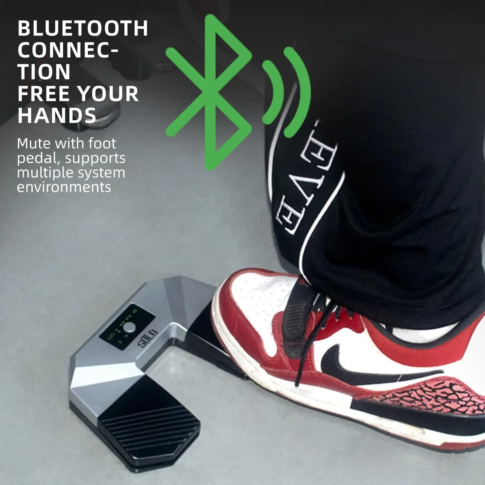 

Бесшумная ножная педаль Bluetooth Page Turner Эргономичный дизайн для практических сеансов Автоматическая спячение и 40-часовой перезаряжаемый планшет