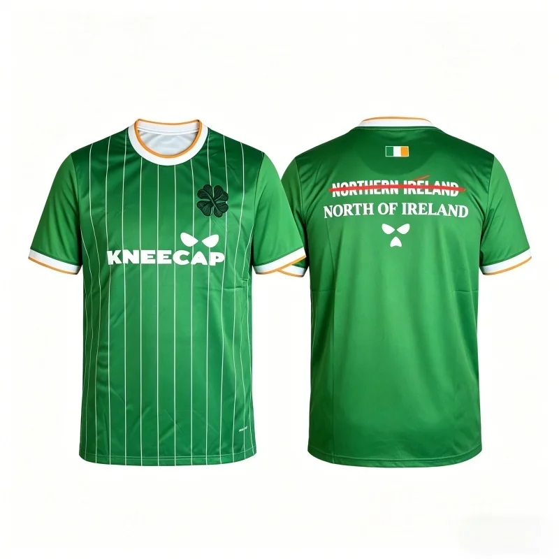 2026 Kneecap Football Jersey Men's and Women's Summer Sports Oversize T-shirt Breathable Quick Drying Streetwear Clothing