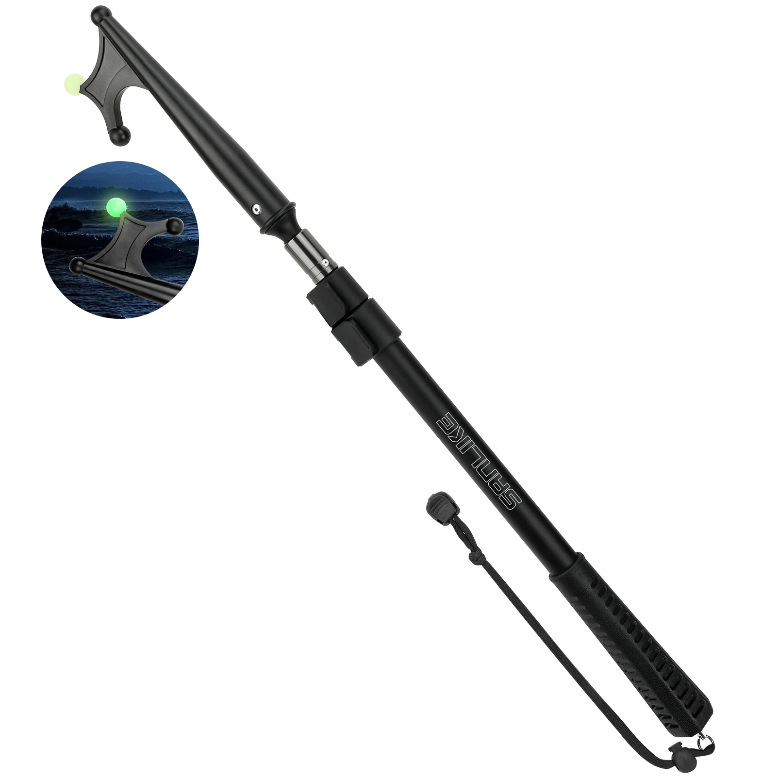 

SANLIKE Telescopic Boat Hook Floating Durable Rust-Resistant with Luminous Bead Push Pole Boats Accessory For Fishing Kayak