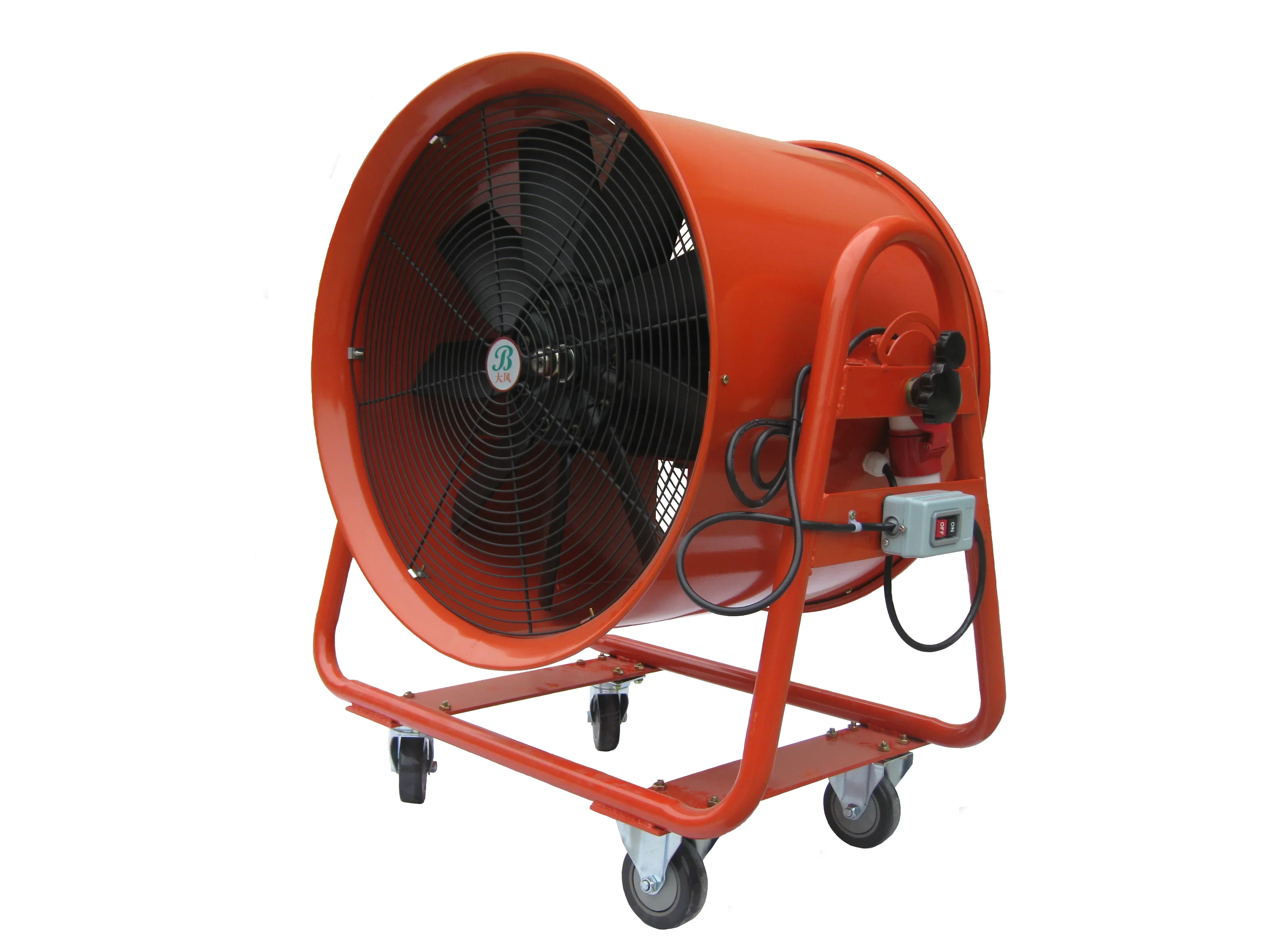 7 Aluminum Blade Diameter 24 Inch 600mm High Speed Industrial Portable Ventilating Exhaust Axial Flow Fan