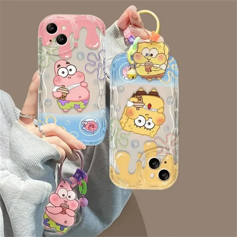 SpongeBobs Pendant Phone Case For Samsung Galaxy A55 5G A15 A54 A16 A35 A24 A14 A25 S25 S24 Ultra S22 S21 Plus S20 S23 FE Cases