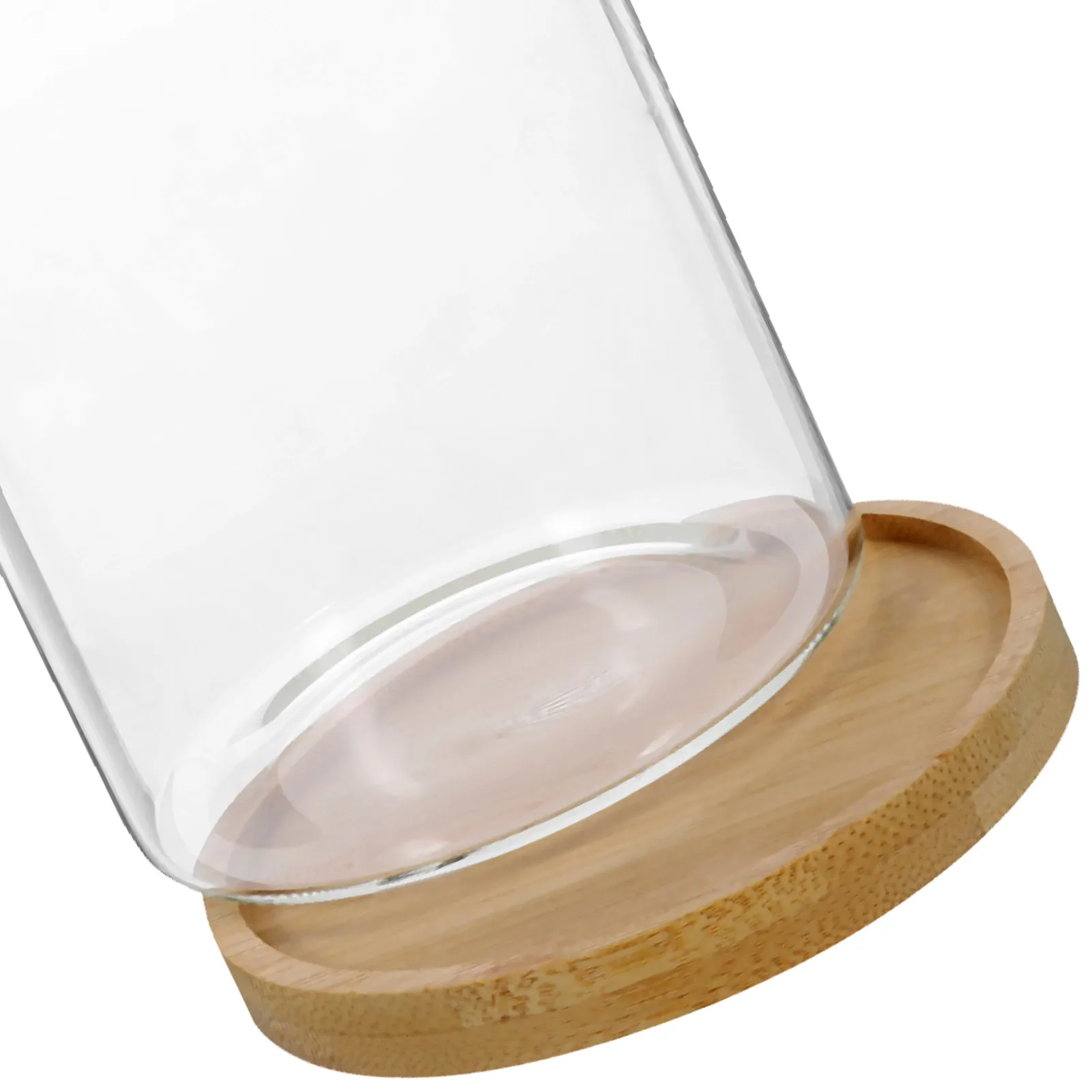 

1 Set Glass Terrarium With Wood Stopper Clear Bottle For Diy Micro Landscape Container Indoor Outdoor Decor Empty Ecosystem Jar