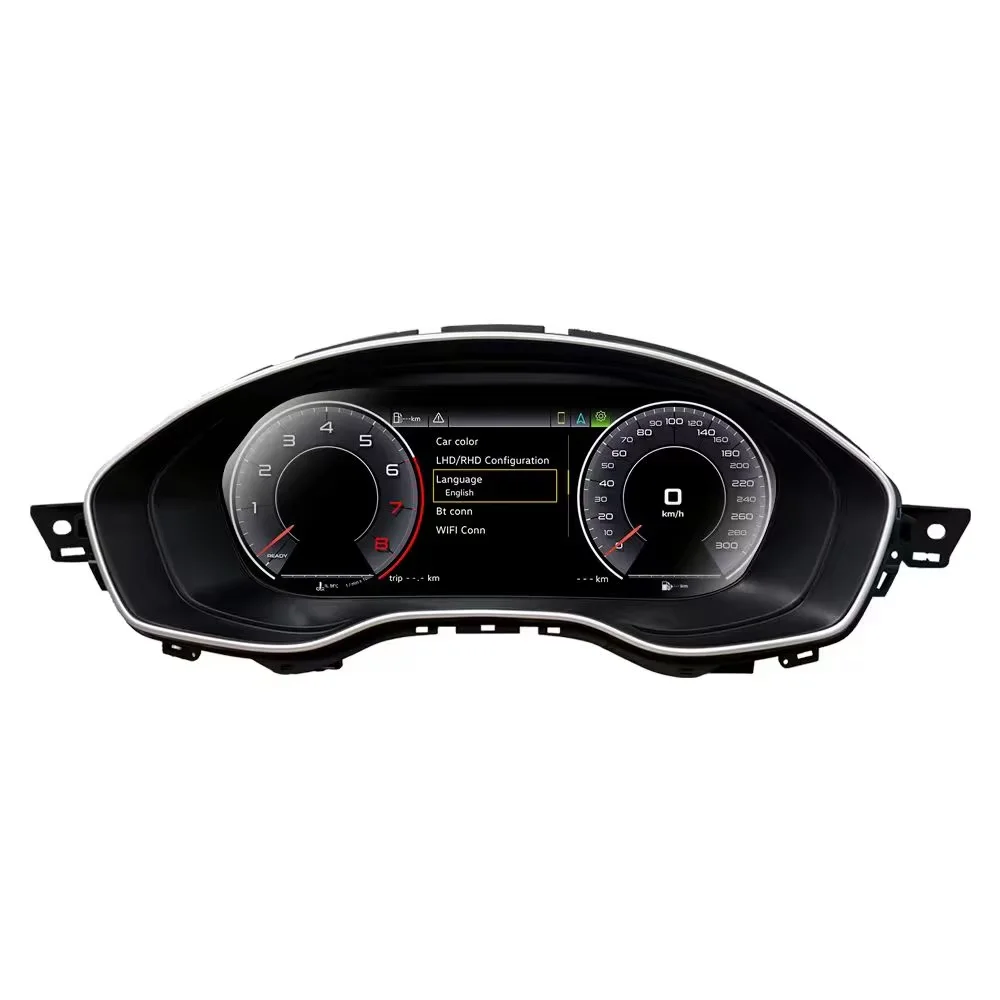 Linux-System 1920*720 HD-Bildschirm Virtuelles Cockpit-Instrument 12,3'' LCD-Armaturenbrett für Audi A4 A4L B9 MLB 2017 18 19 20 21 22 23 24 25 A5 B9 ab 2017 Q5 B9 Digitales Kombiinstrument