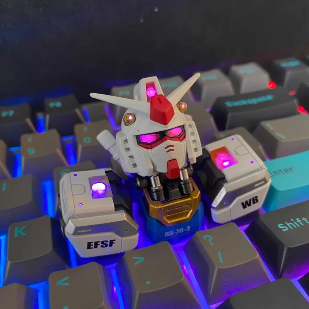 Anime RX-78-2 YUANZU GAODA STRIKE FREEDOM Triple Keycap Keycap Mech Illuminated Keycaps Unicorn Action Toy Figures Gift