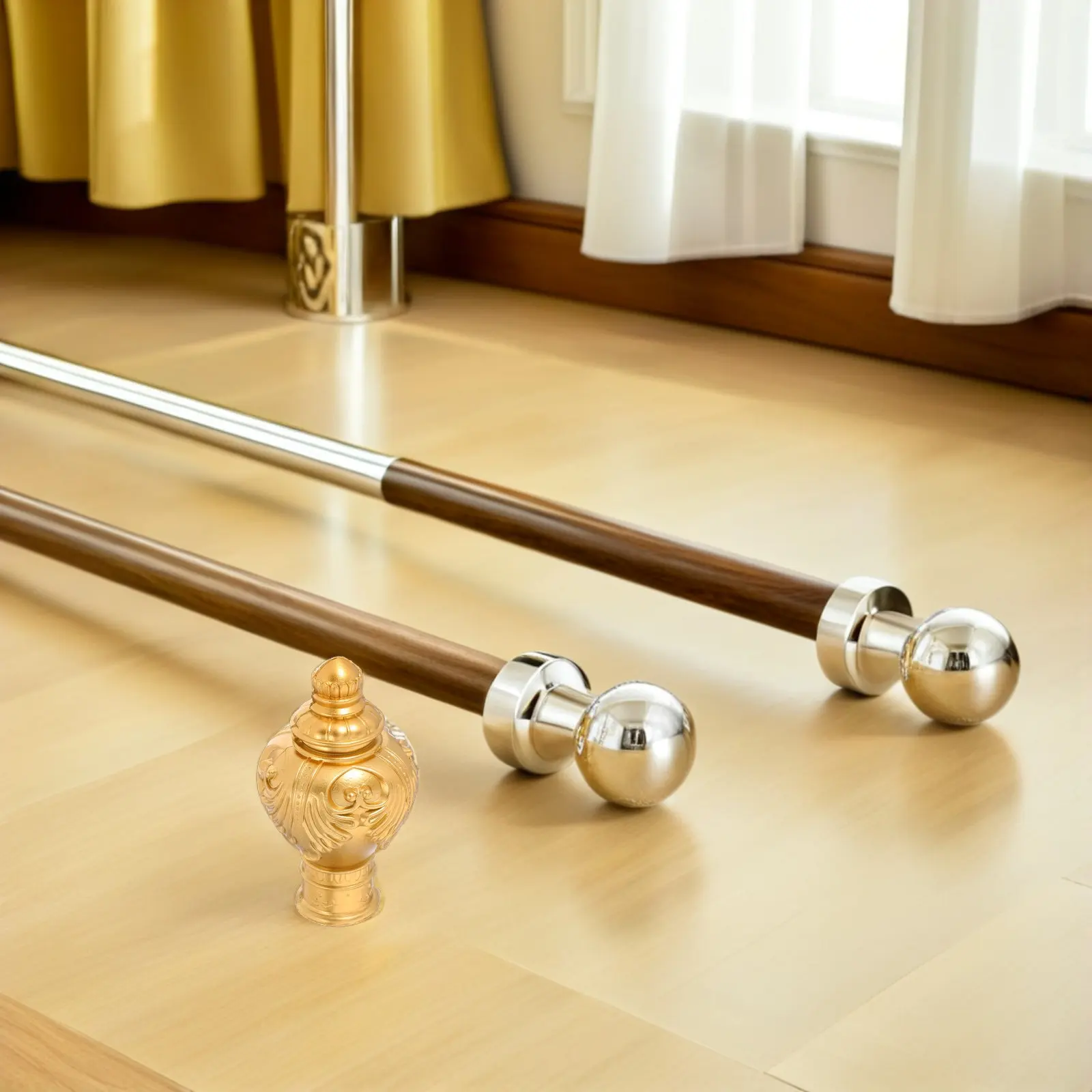 

12 шт. Декоративные наконечники для карнизов в винтажном стиле, ретро-заглушки для карнизов диаметром 26-28 мм, декоративные накладки на карнизы