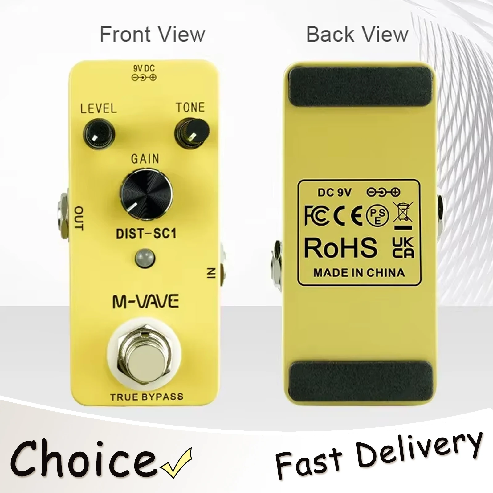 

M-VAVE Distortion-SC1 Electric Guitar Effects Pedal Distortion Guitar True Bypass Pedal Effect Processors Guitar Accessories