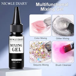 NICOLE DIARY 30ml Color Mixing Gel Nail Polish Soak Off UV LED Nail Glitter Sequins Fusion Gel Varnish Manicure Decoration Tool