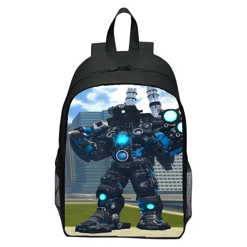 Mochila con estampado Digital Skibidi para niños, bolsa escolar para estudiantes, Monitor Titan, recién llegado