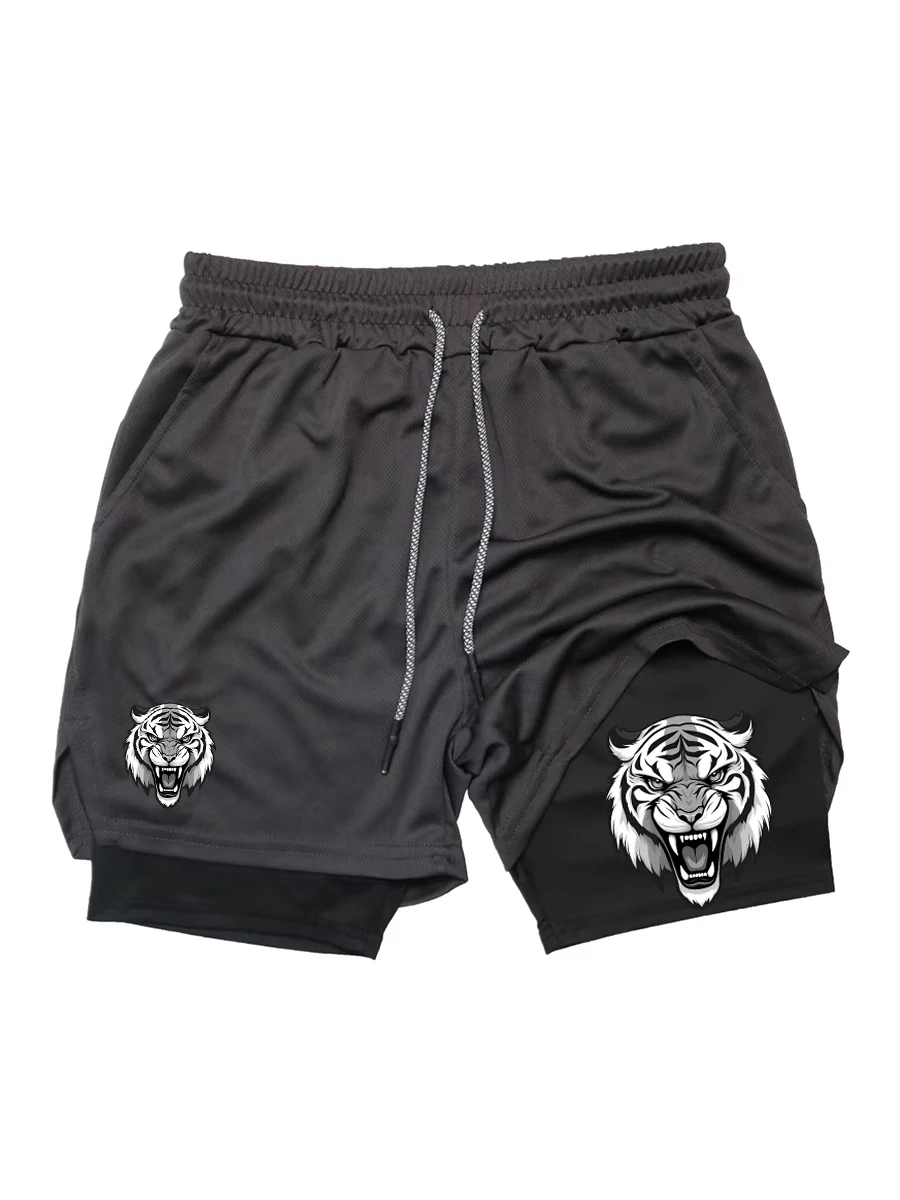

New men's casual dual-use quick drying breathable mesh sports shorts for summer 2026, running and fitness training shorts ZY0092
