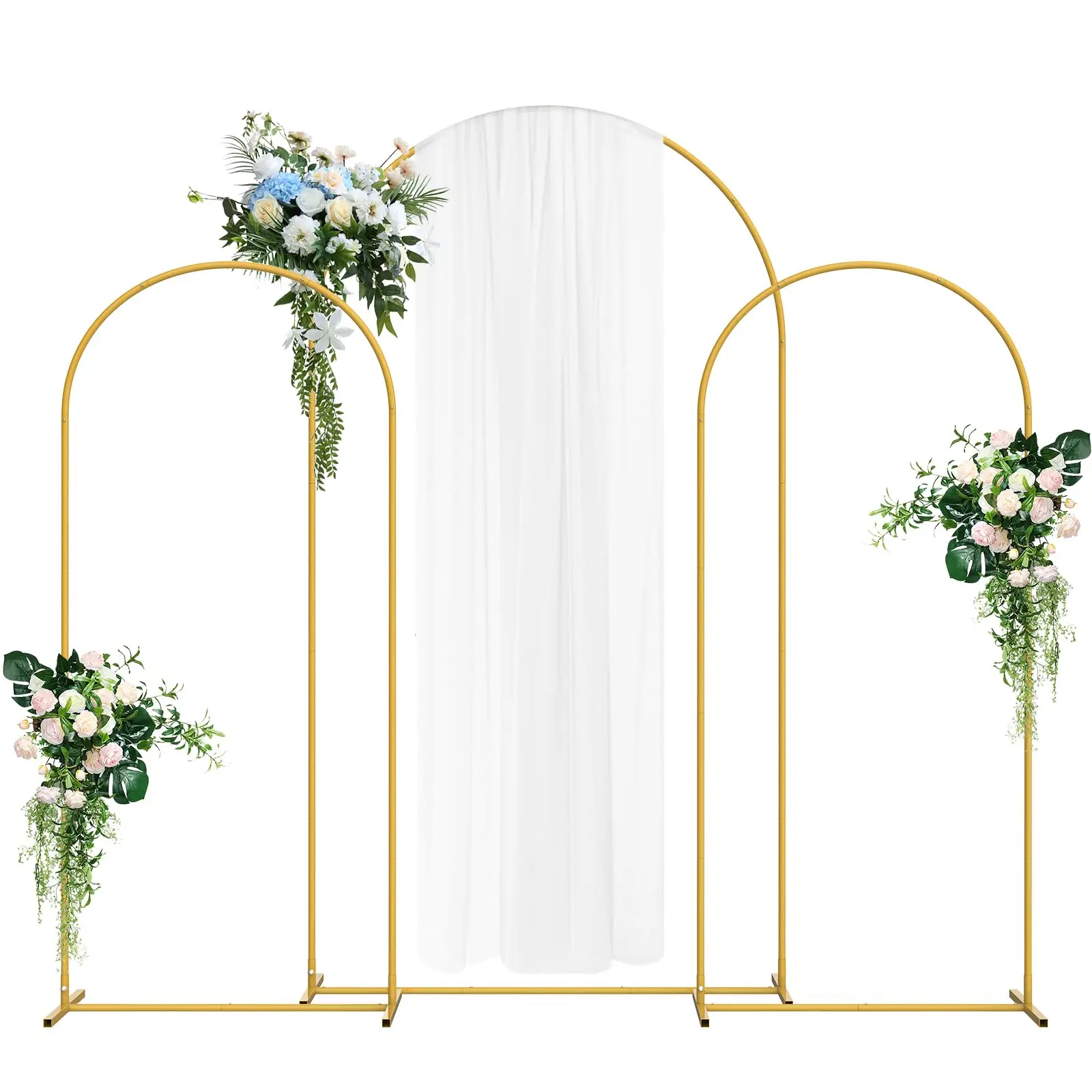 Juego de 1 pieza soportes de arco de metal dorado para decoraciones de bodas y fiestas de cumpleaños (7,2 psów, 6,6 psów, 6 p