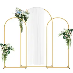 Juego de 1 pieza soportes de arco de metal dorado para decoraciones de bodas y fiestas de cumpleaños (7,2 psów, 6,6 psów, 6 p